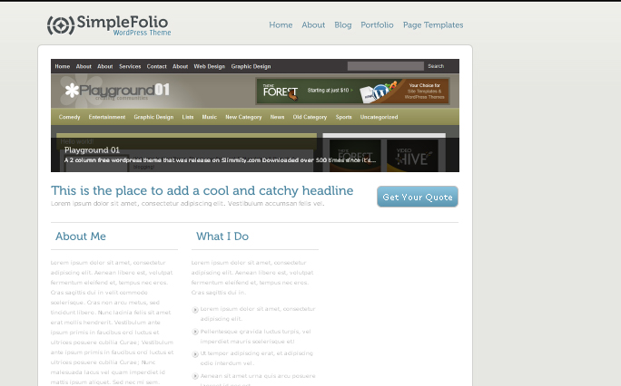 SimpleFolio wordpress themes